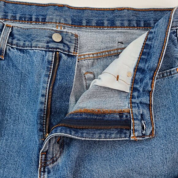 Levi's 516 jeans men's size W38 X L30 denim blue slim straight zip fly - Picture 11 of 16